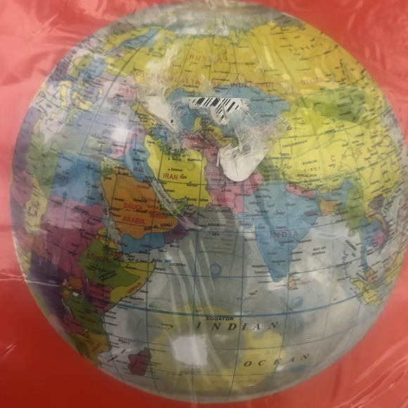 36 Inch Inflatable Geographic Globe - 90cm PVC World Map Ball For Education & Play